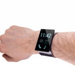 Big smartwatch worn on right wrist