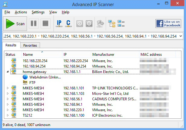 scan lan for devices