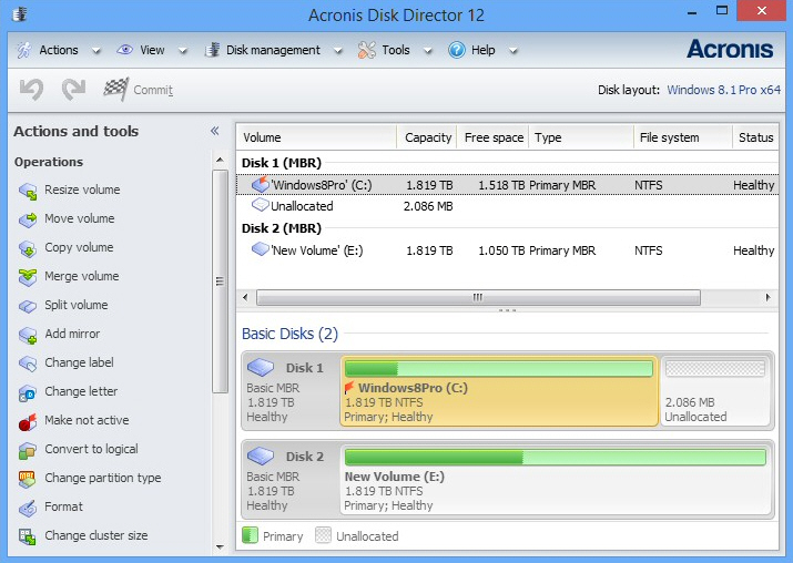 difference between acronis disk director and true image