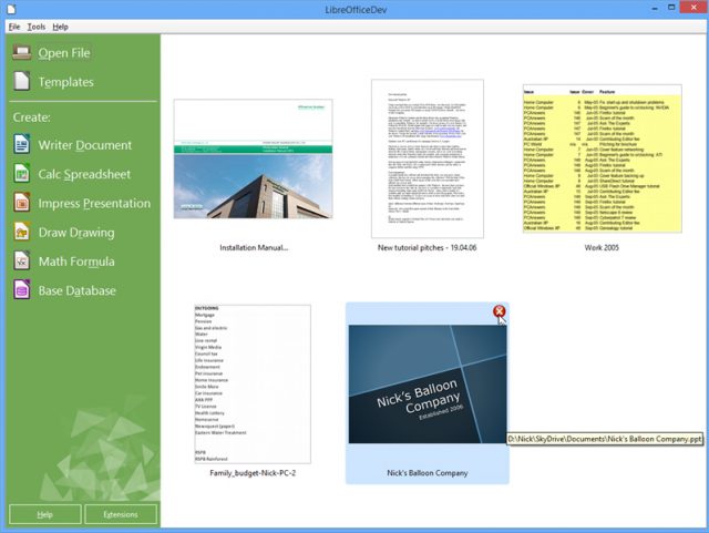 LibreOffice 4.3 Beta available to try, improves Start Center