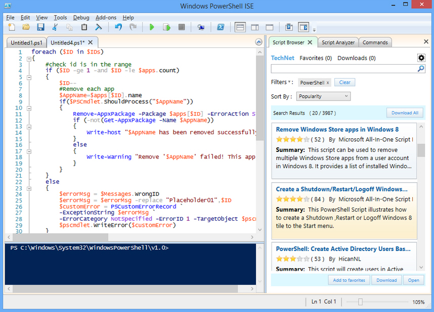 windows powershell script