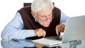 Older man fooling for scam