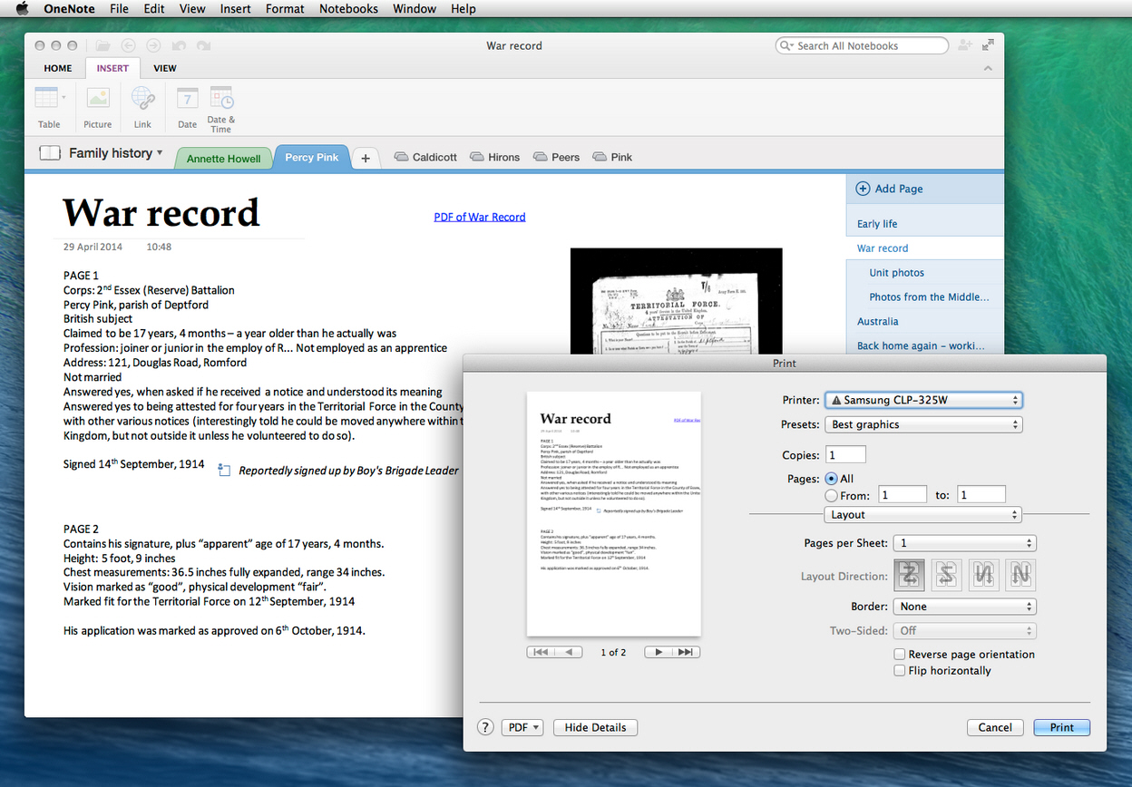 onenote on mac screen capture
