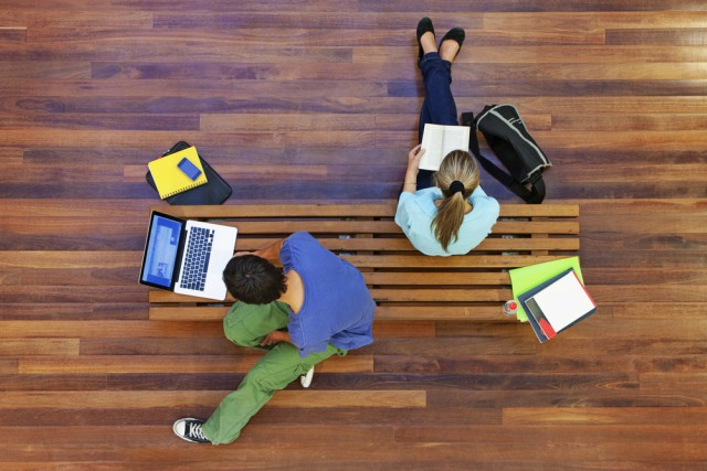 Education Students Woman Man Laptop