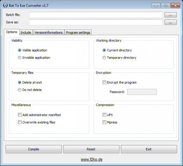 lock bat file convert to exe