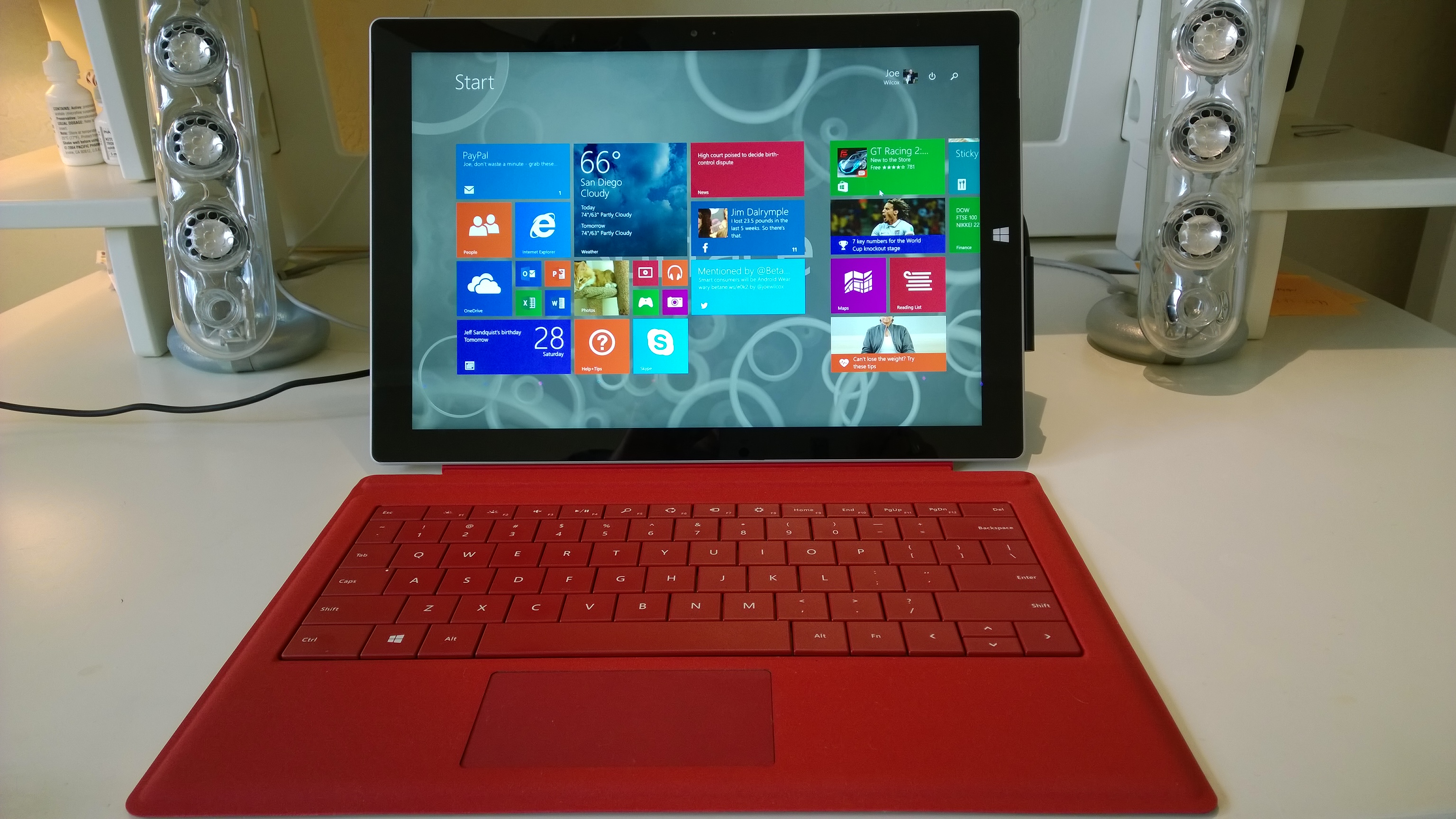 surface pro action center