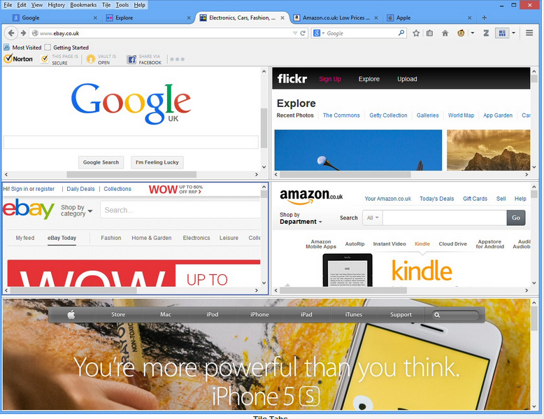 View all your Firefox tabs at once with Tile Tabs