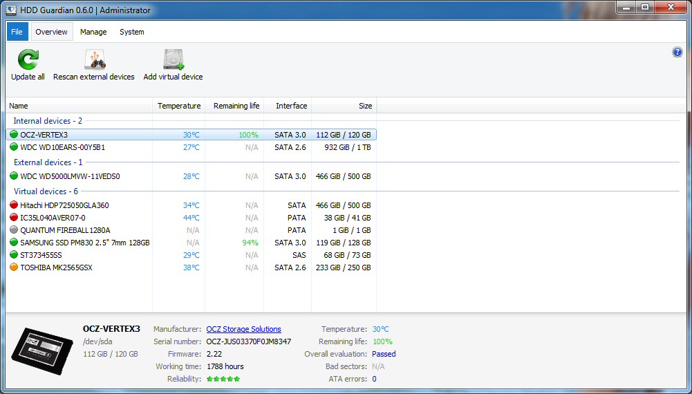HDD Guardian tests and monitors your hard drive health
