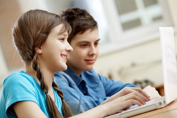 School children laptop