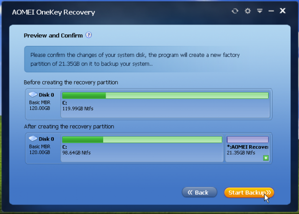 onekey recovery not working