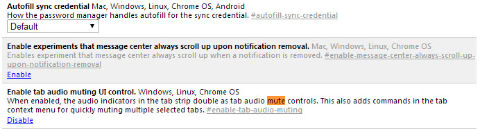 chrome tab audio muting