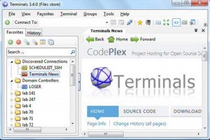 terminal services remote connection manager