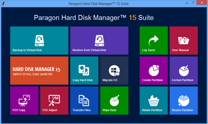 paragon hard disk manager 15 professional