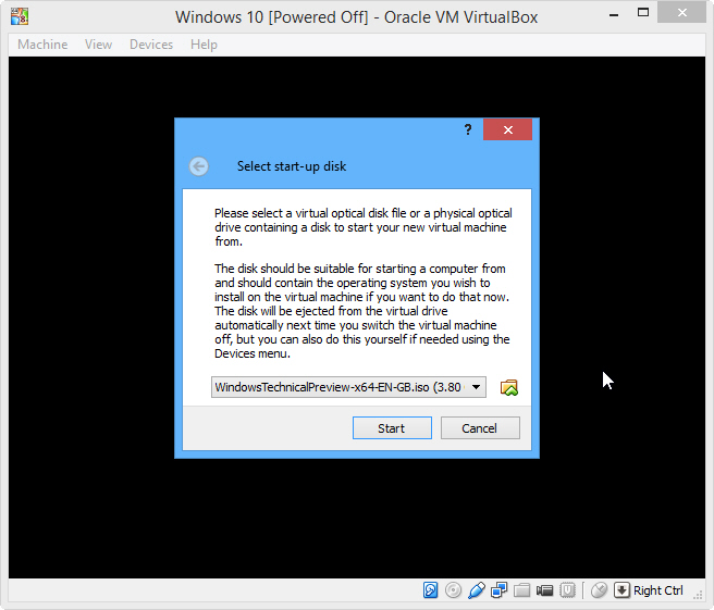 create windows 10 iso for virtualbox