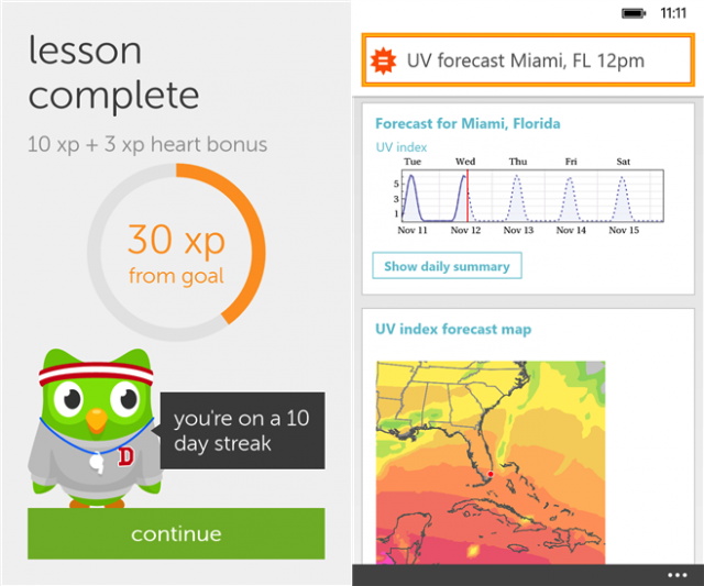 Duolingo WolframAlpha Windows Phone