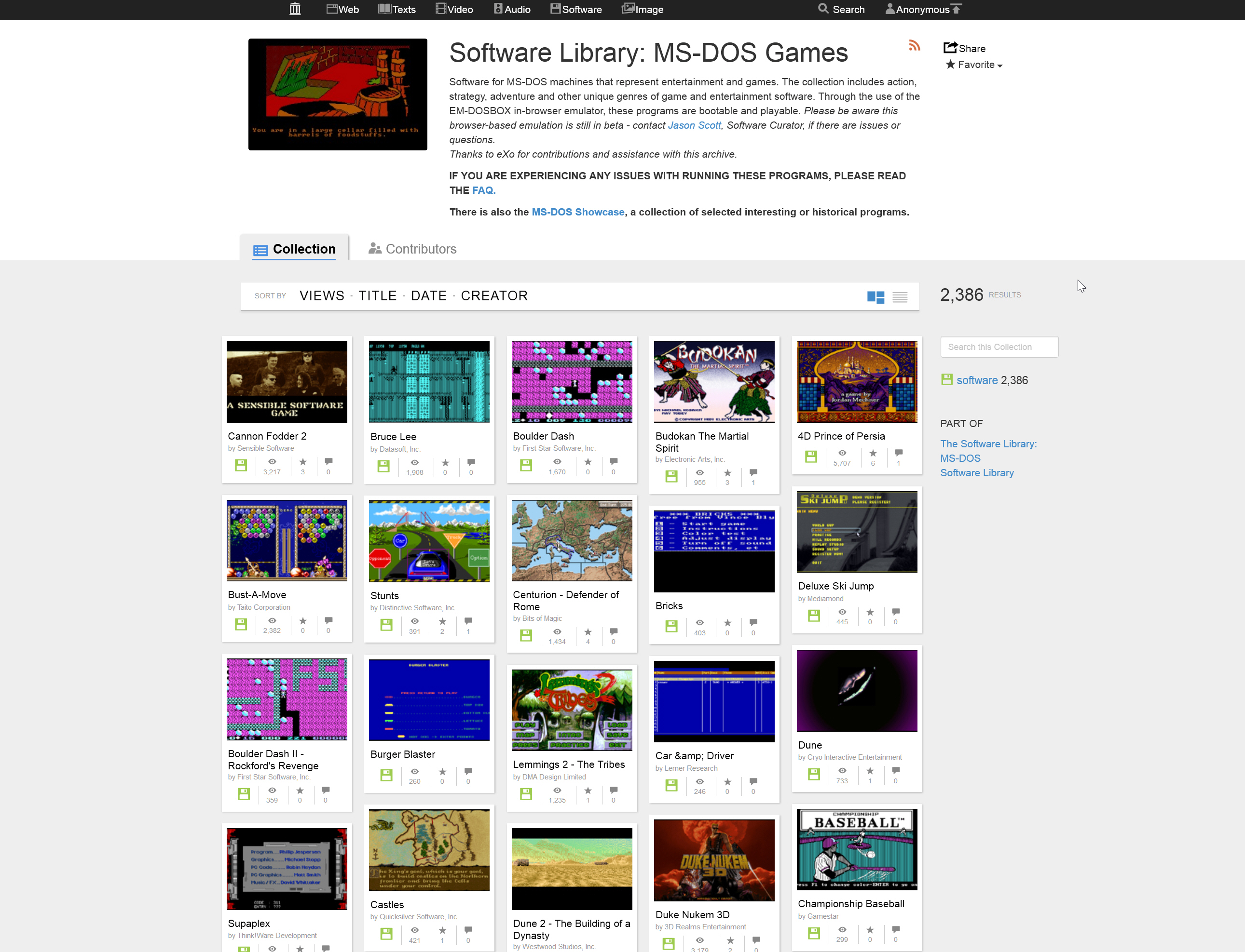 Play classic DOS games online