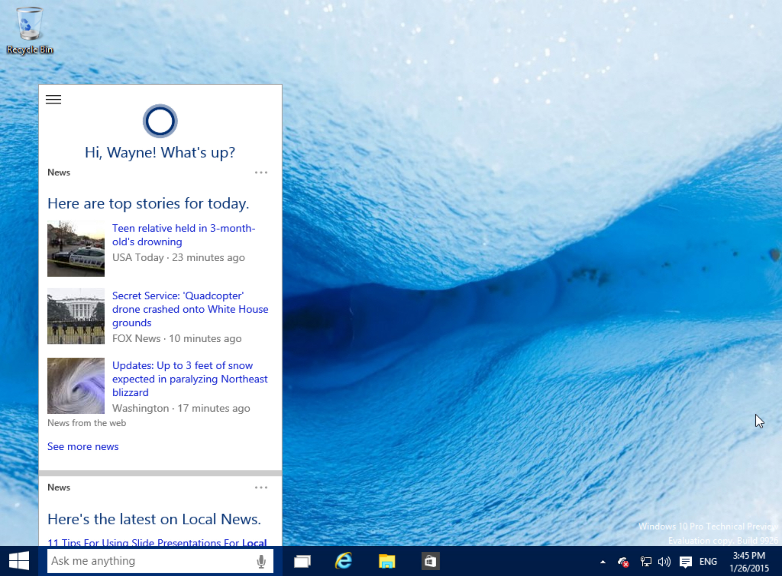 cortana not working win 10