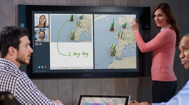 Windows 10-powered Surface Hub brings interactive whiteboards kicking and screaming into the 21st century