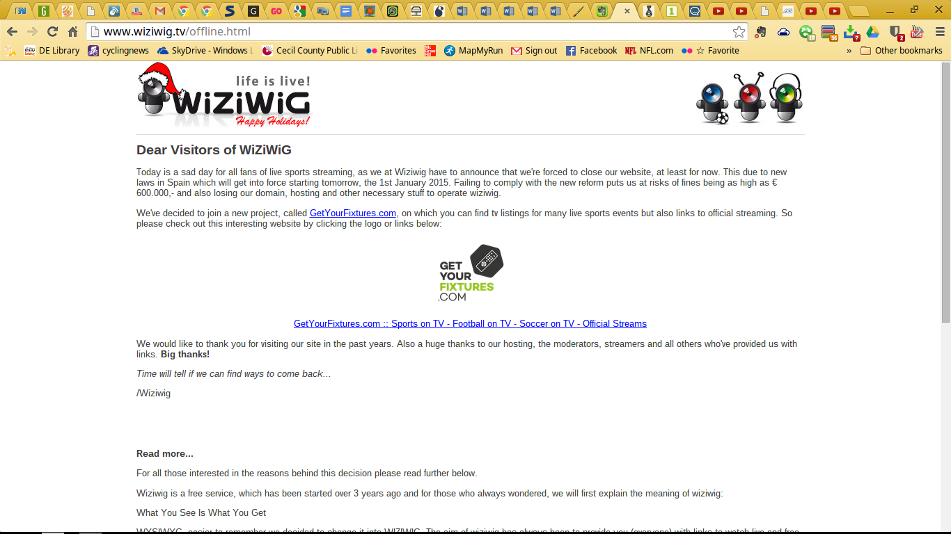 Want to watch live sports? You have one less option as Wiziwig shuts down BetaNews