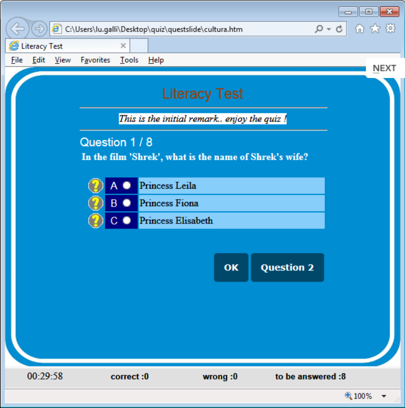 Build multimedia HTML quizzes with QuizFaber