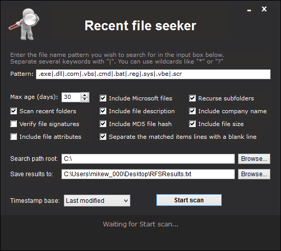 RecentFileSeeker