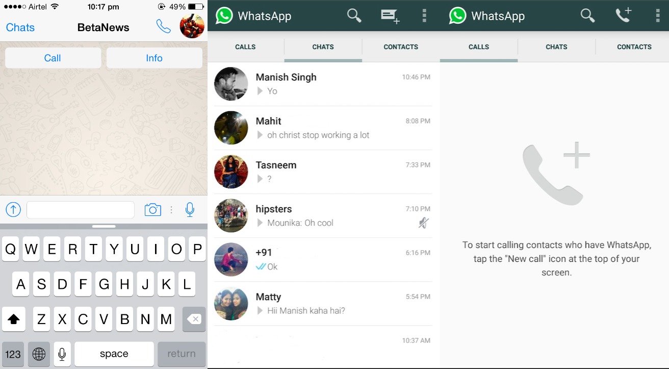 WhatsApp voice call