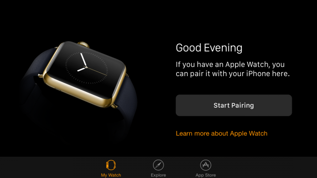 Apple Watch app iOS 8.2