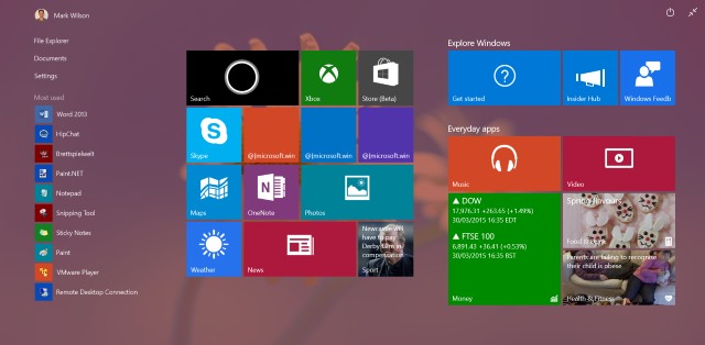 Windows 10 Start Menu