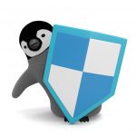 Penguin with shield