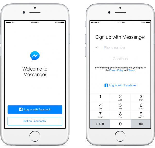 Facebook Messenger: Sign up Without a Facebook Account