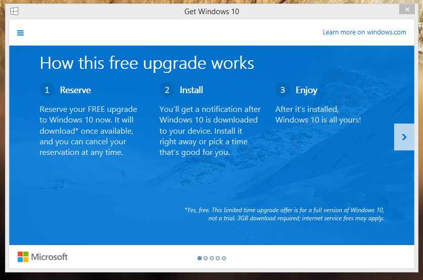 Windows 10 upgrade