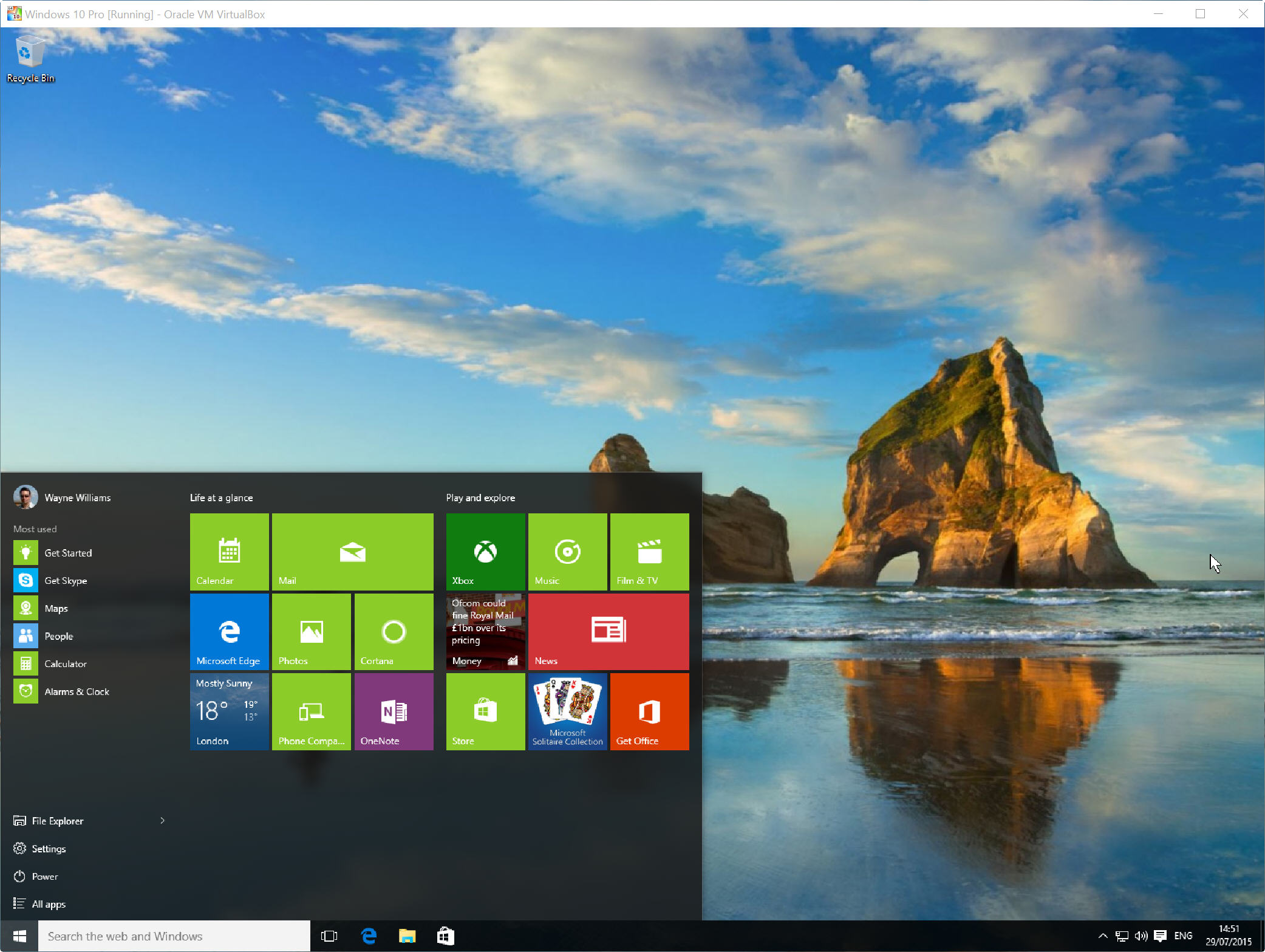 windows 10 iso for virtual box