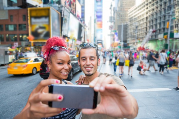 Times Square tourists