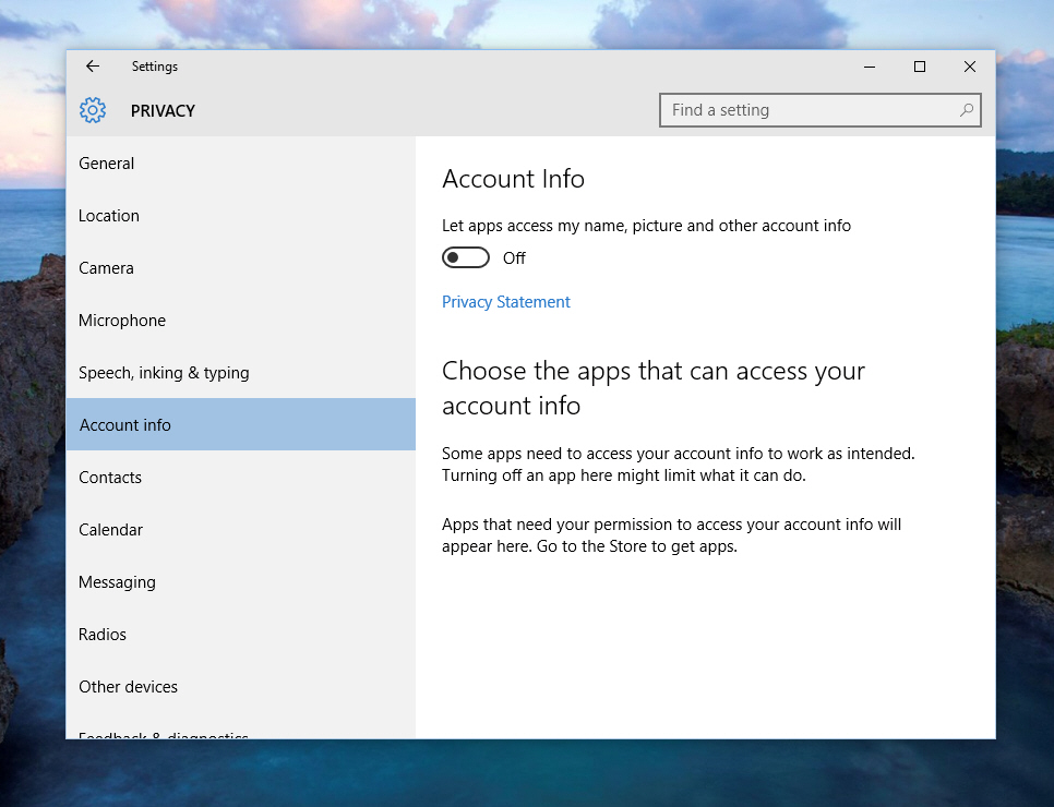 Stay in control of your privacy in Windows 10