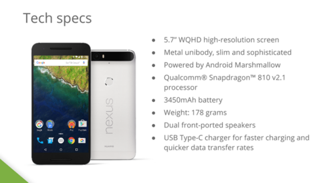 Nexus 6P leaked specs and official photo