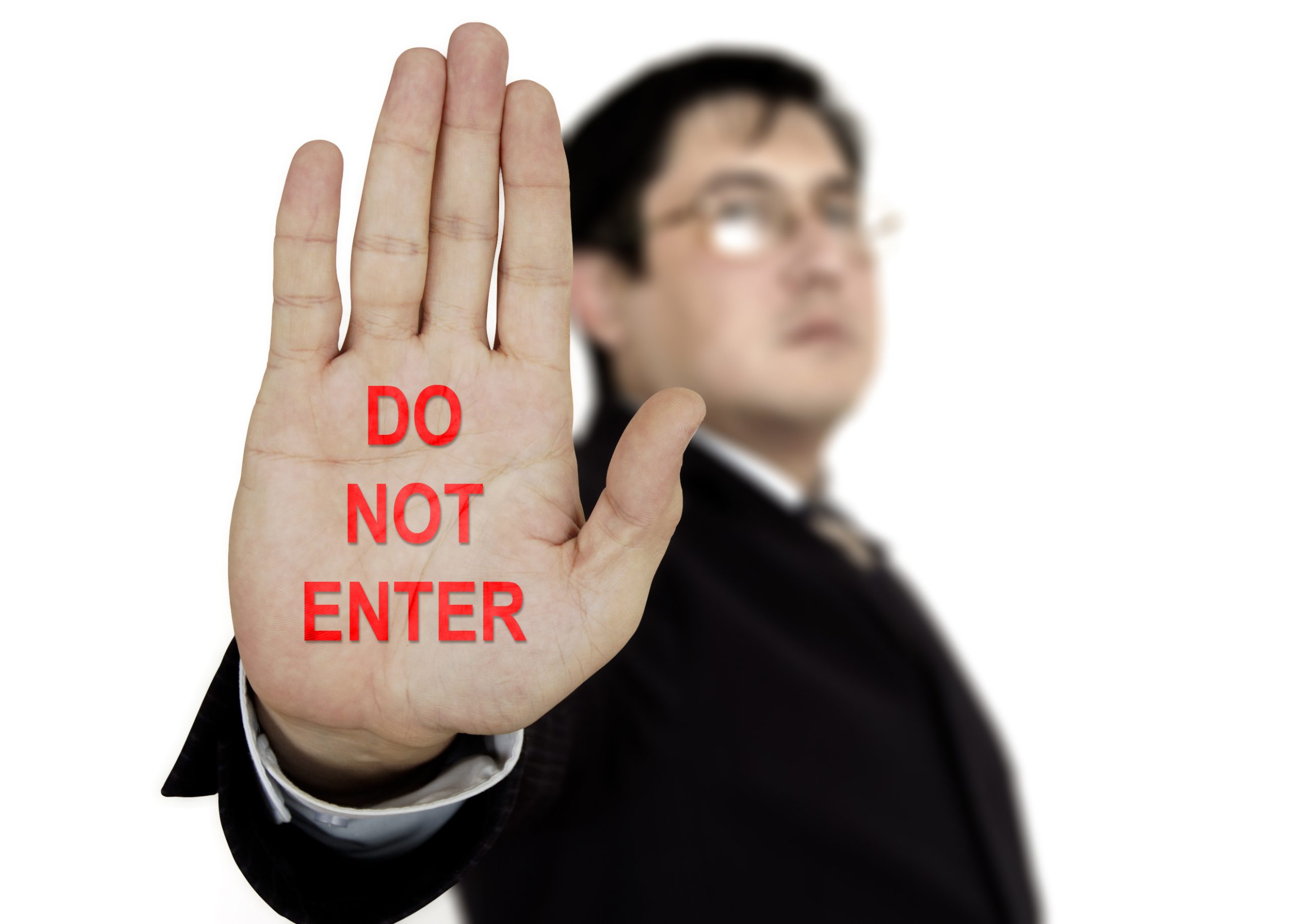 Stop Do Not Enter Hand