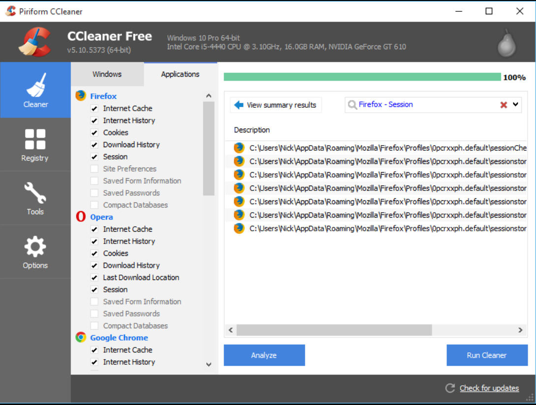ccleaner piriform free windows 10