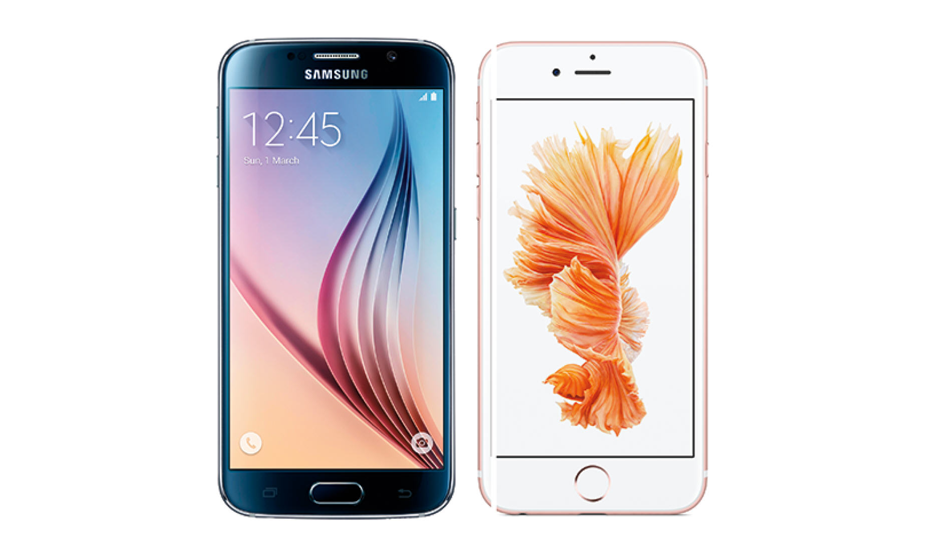 iPhone 6s Samsung Galaxy S6