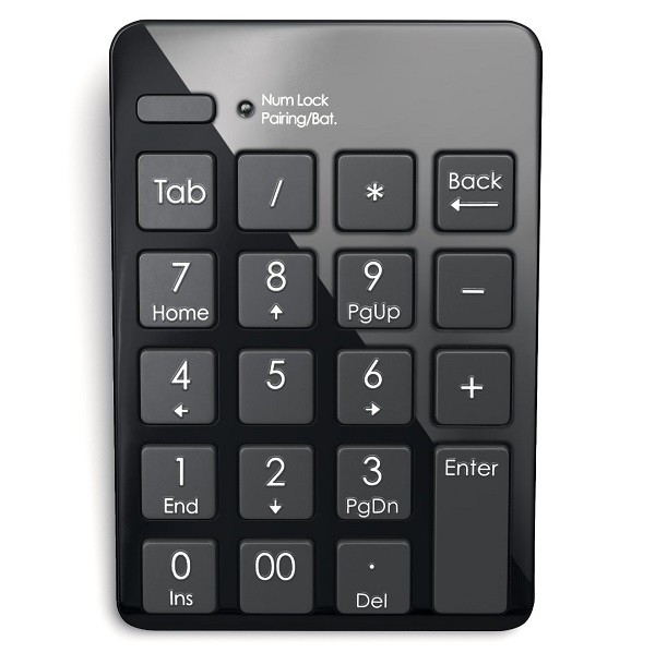 wireless numeric keypad with snap in adapter