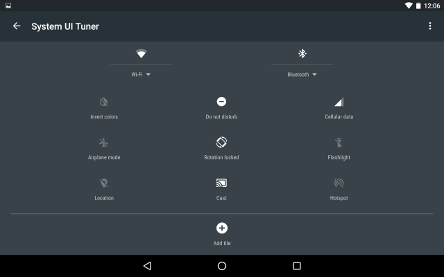 Android 6.0 Marshmallow Quick Settings hide show choose