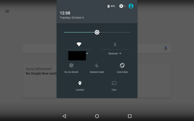Android 6.0 Marshmallow notifications panel Quick Settings System UI Tuner enabled