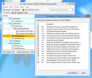 process explorer vs process hacker