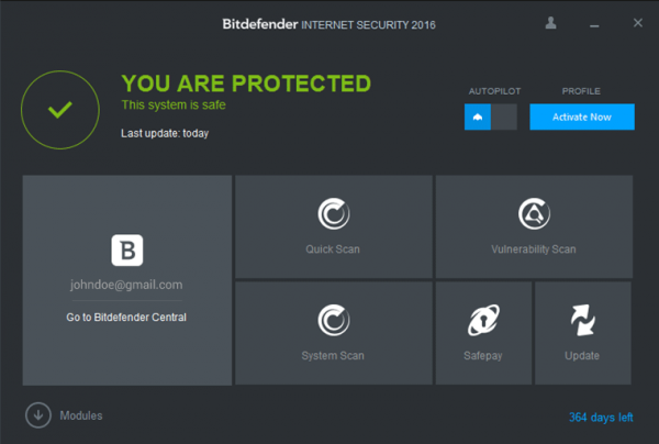 free bitdefender internet security 2016