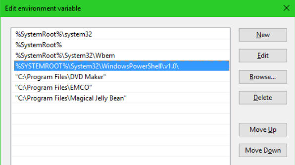 Windows New Path Edit Environment Variable Super User 8229