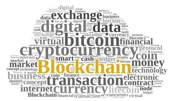 Blockchain word cloud