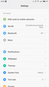 MIUI 7 Settings