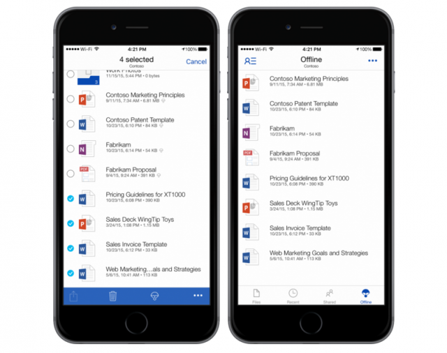 onedrive on iphone