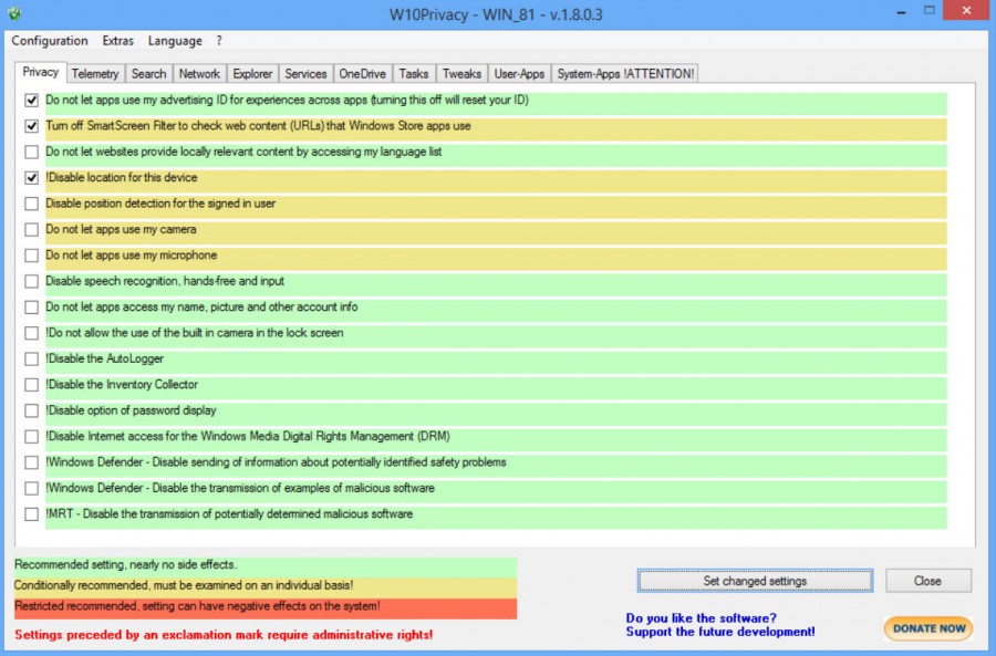 w10privacy deinstallieren