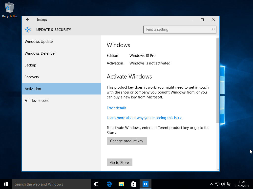 microsoft free product key for upgrading to windows 10 pro