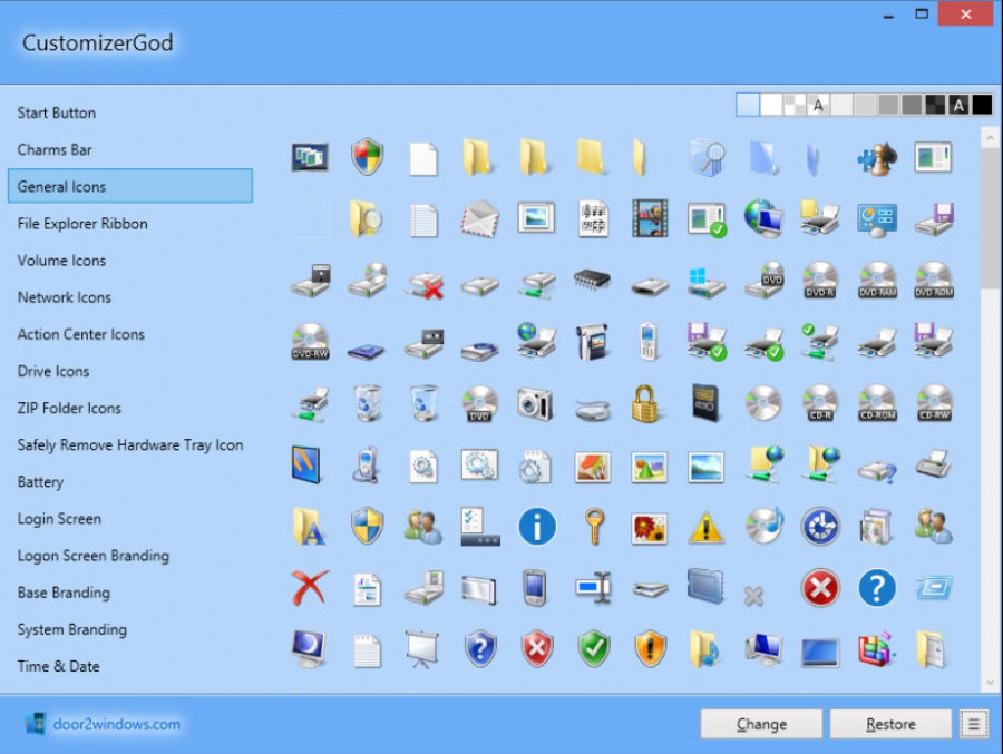 Customize almost any Windows icon with CustomizerGod